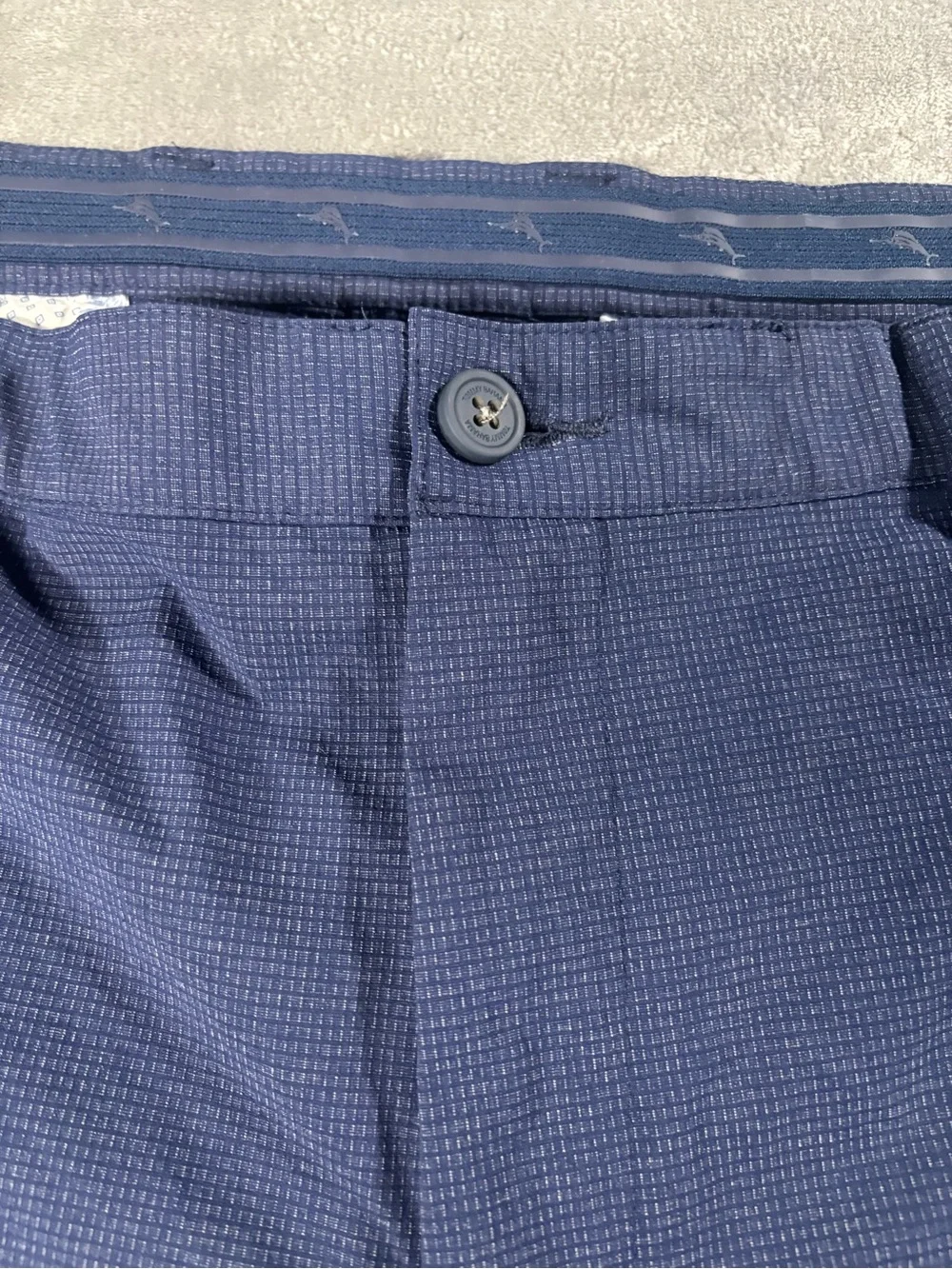 Tommy Bahama Navy Flat-Front Performance Shorts